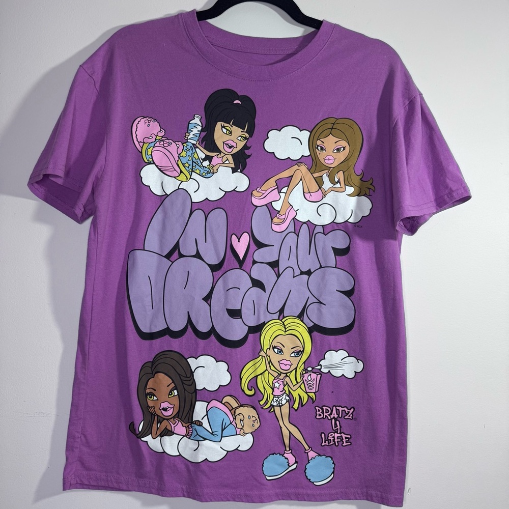 Bratz In Your Dreams Purple Graphic T Shirt Size L Y2K Dollcore